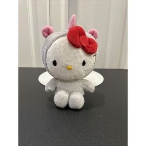 Sanrio Hello Kitty Rhino Suit Bean Bag Plush Stuffed Animal Soft Toy 2011 6"